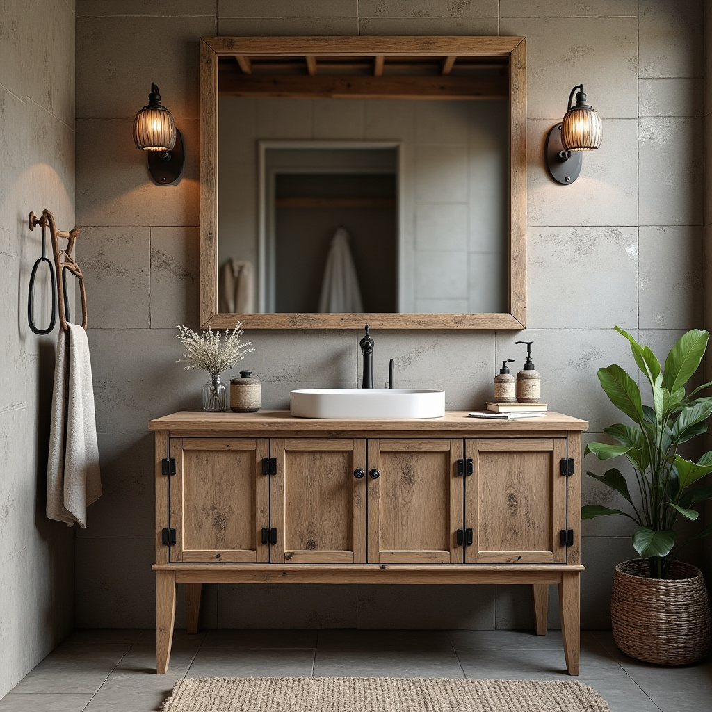 Rustic Bathroom Cabinet 19