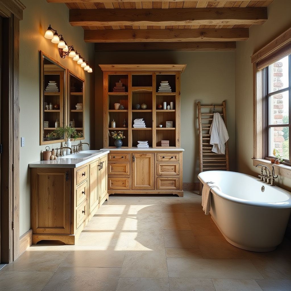 Rustic Bathroom Cabinet 20