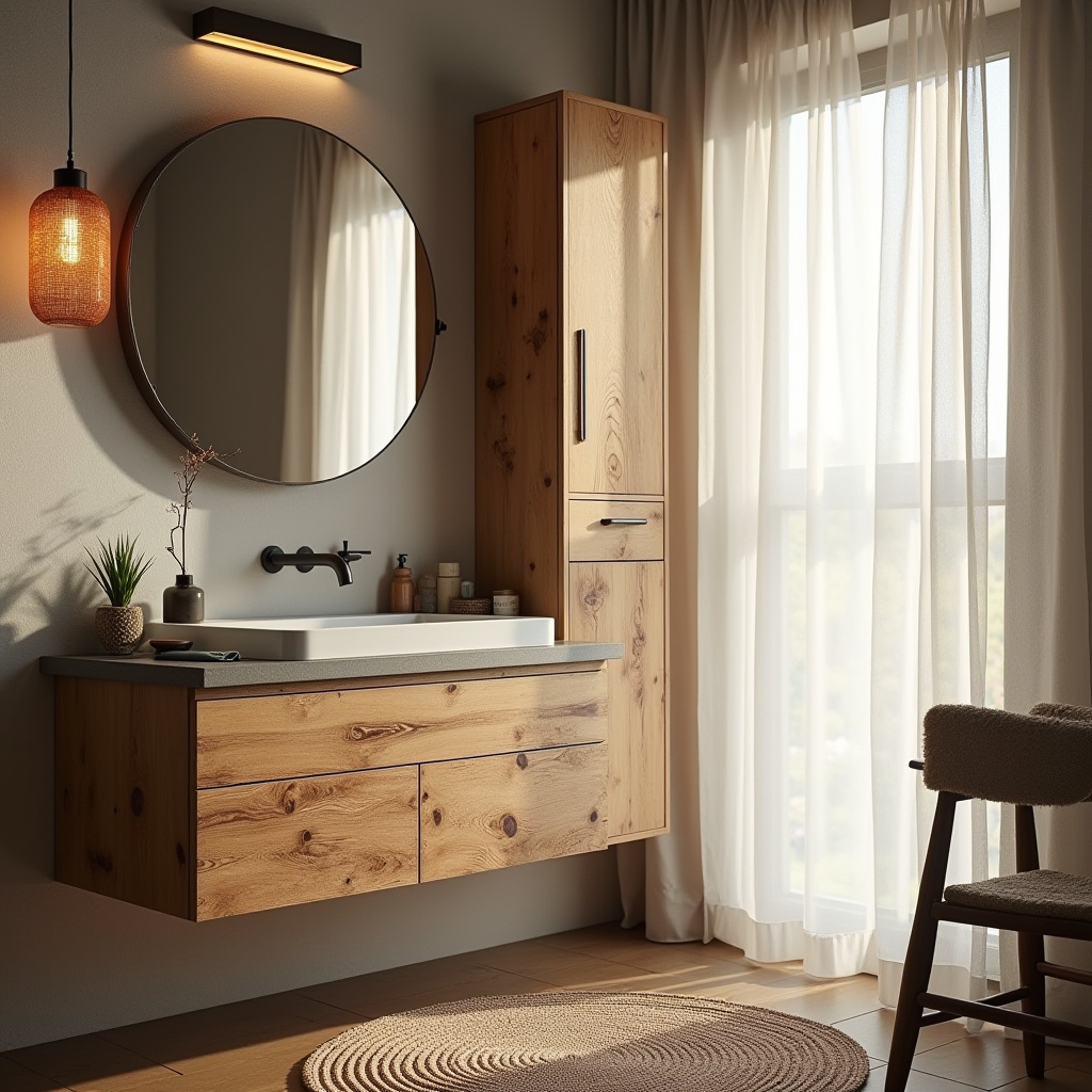 Rustic Bathroom Cabinet 23