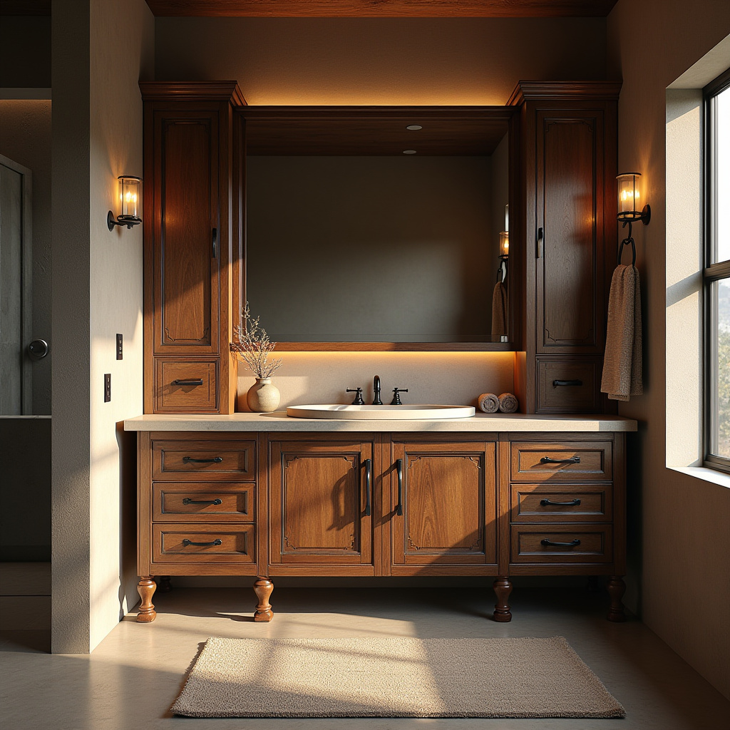 Rustic Bathroom Cabinet 25