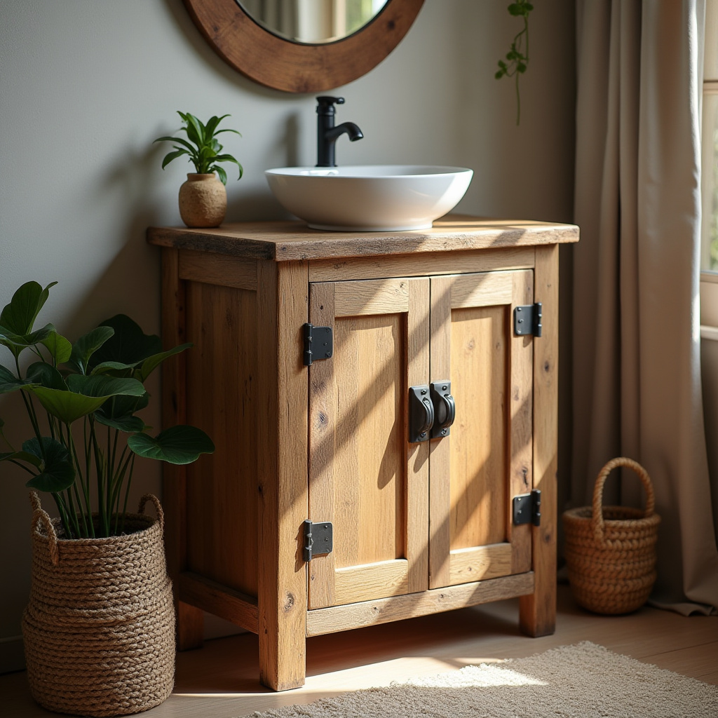 Rustic Bathroom Cabinet 27