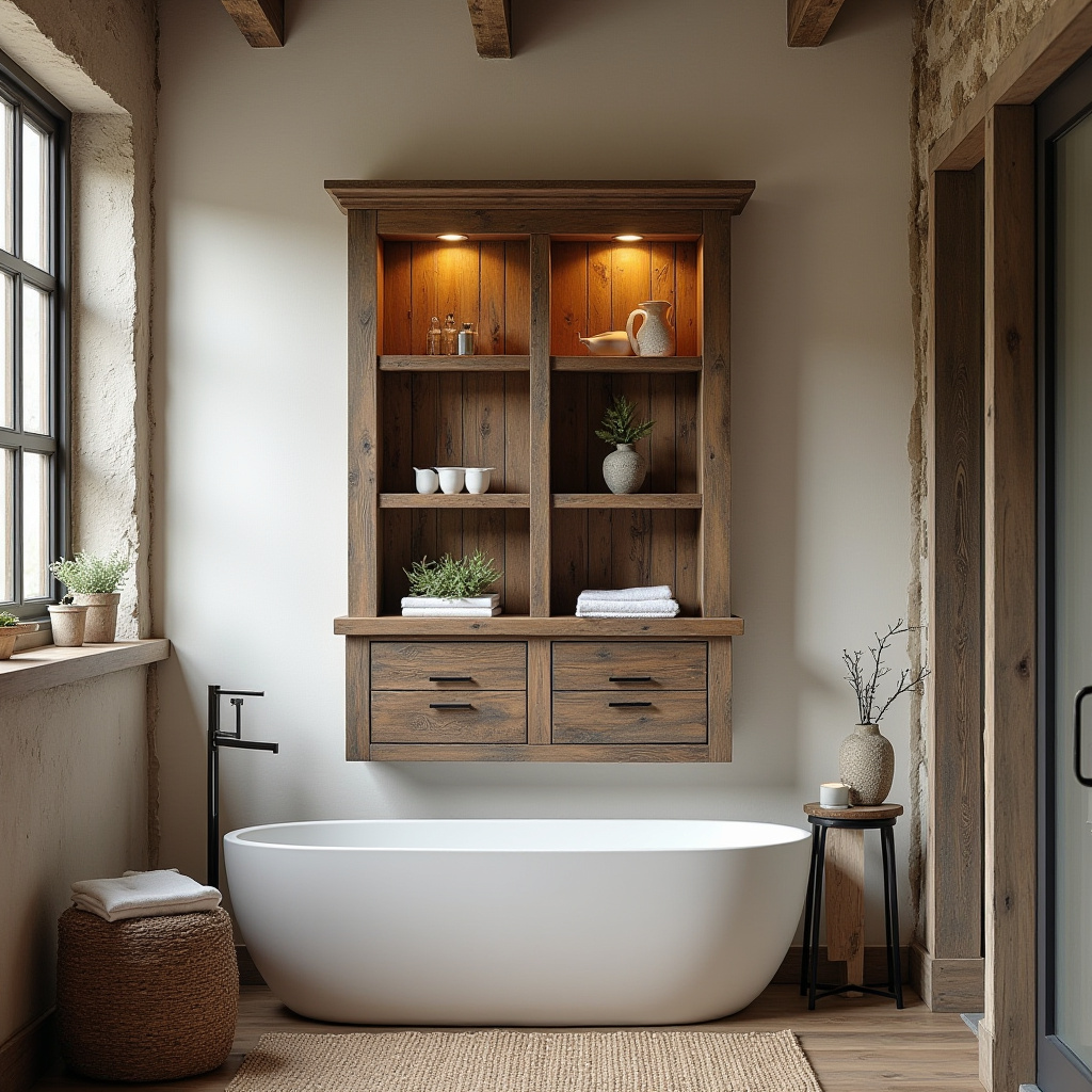 Rustic Bathroom Cabinet 28