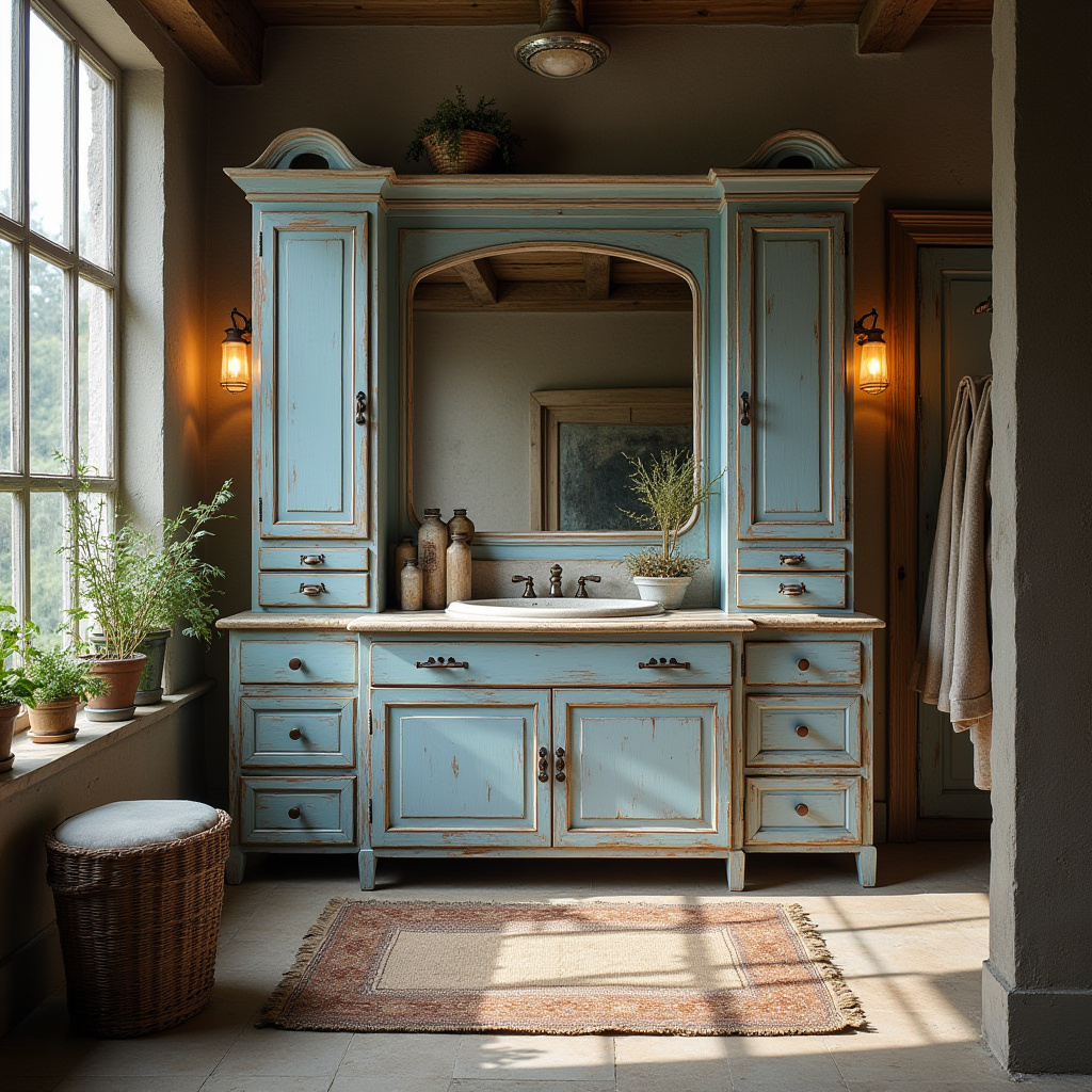 Rustic Bathroom Cabinet 30