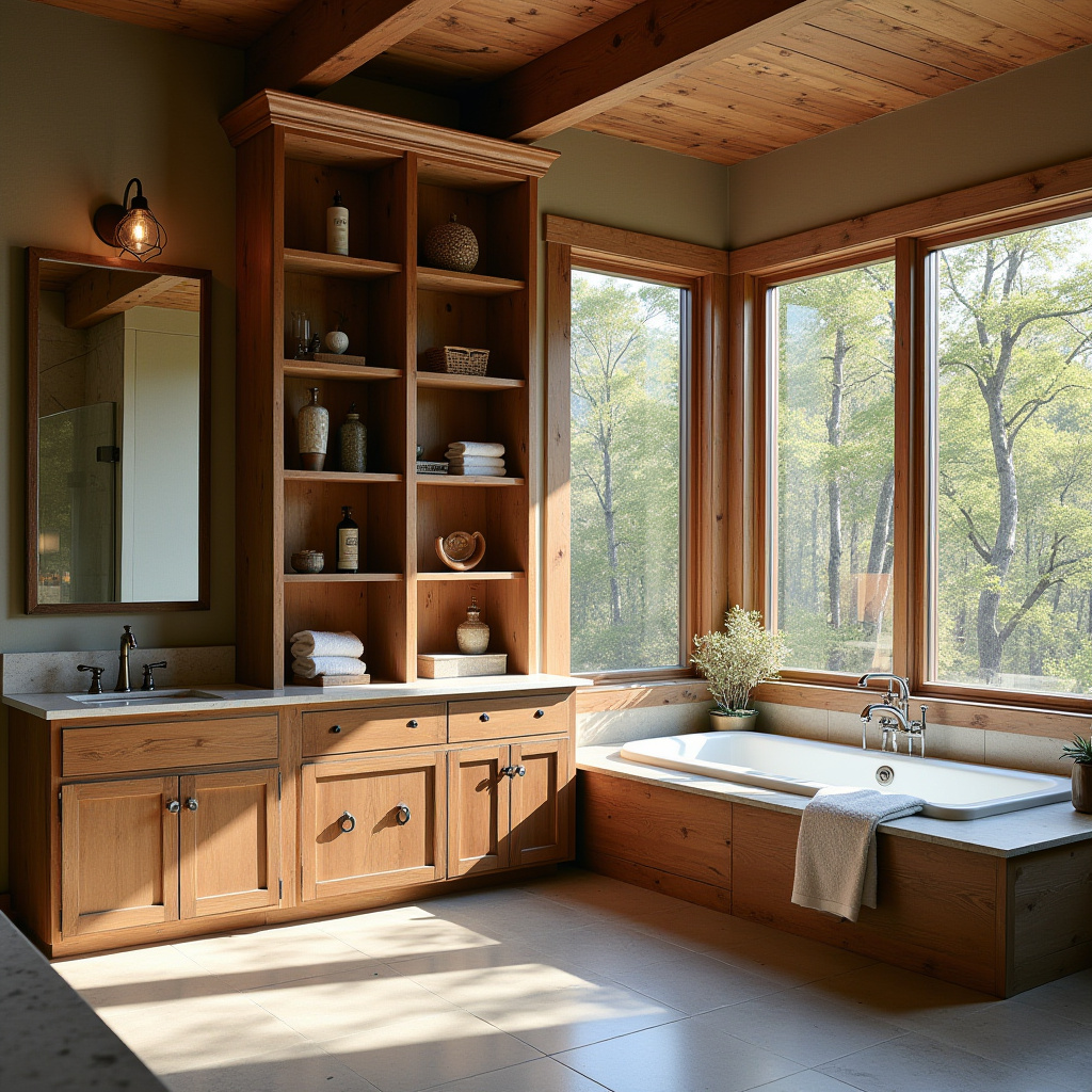 Rustic Bathroom Cabinet 8