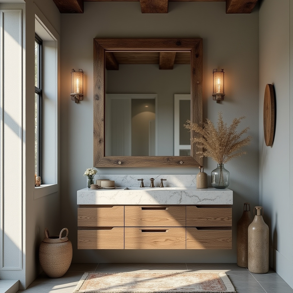 Rustic Bathroom Mirrors 21