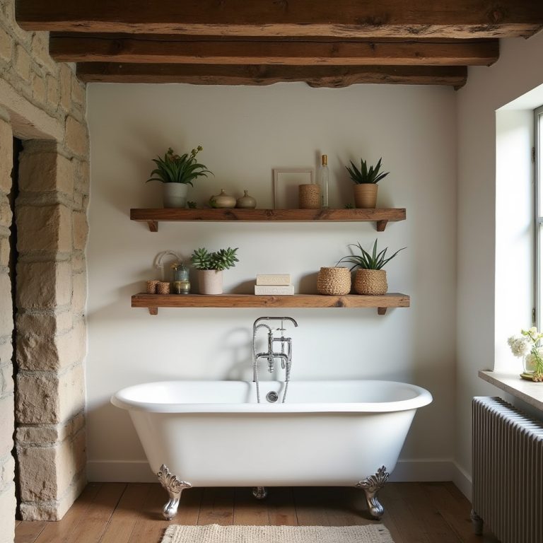 Rustic Bathroom Shelves 1