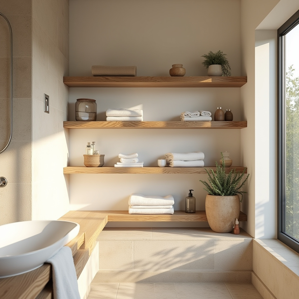 Rustic Bathroom Shelves 10