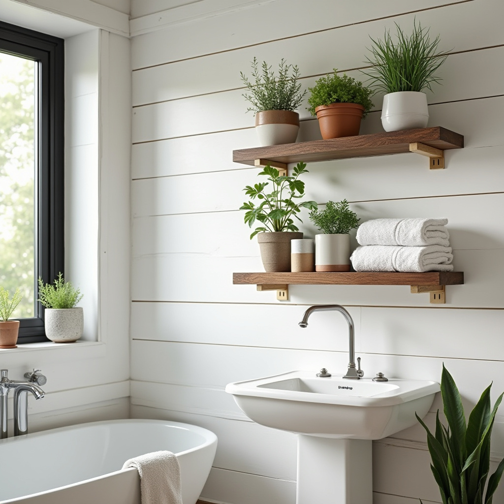 Rustic Bathroom Shelves 15