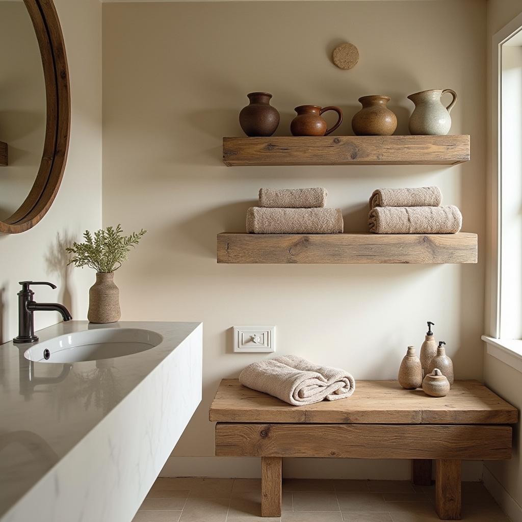 Rustic Bathroom Shelves 2