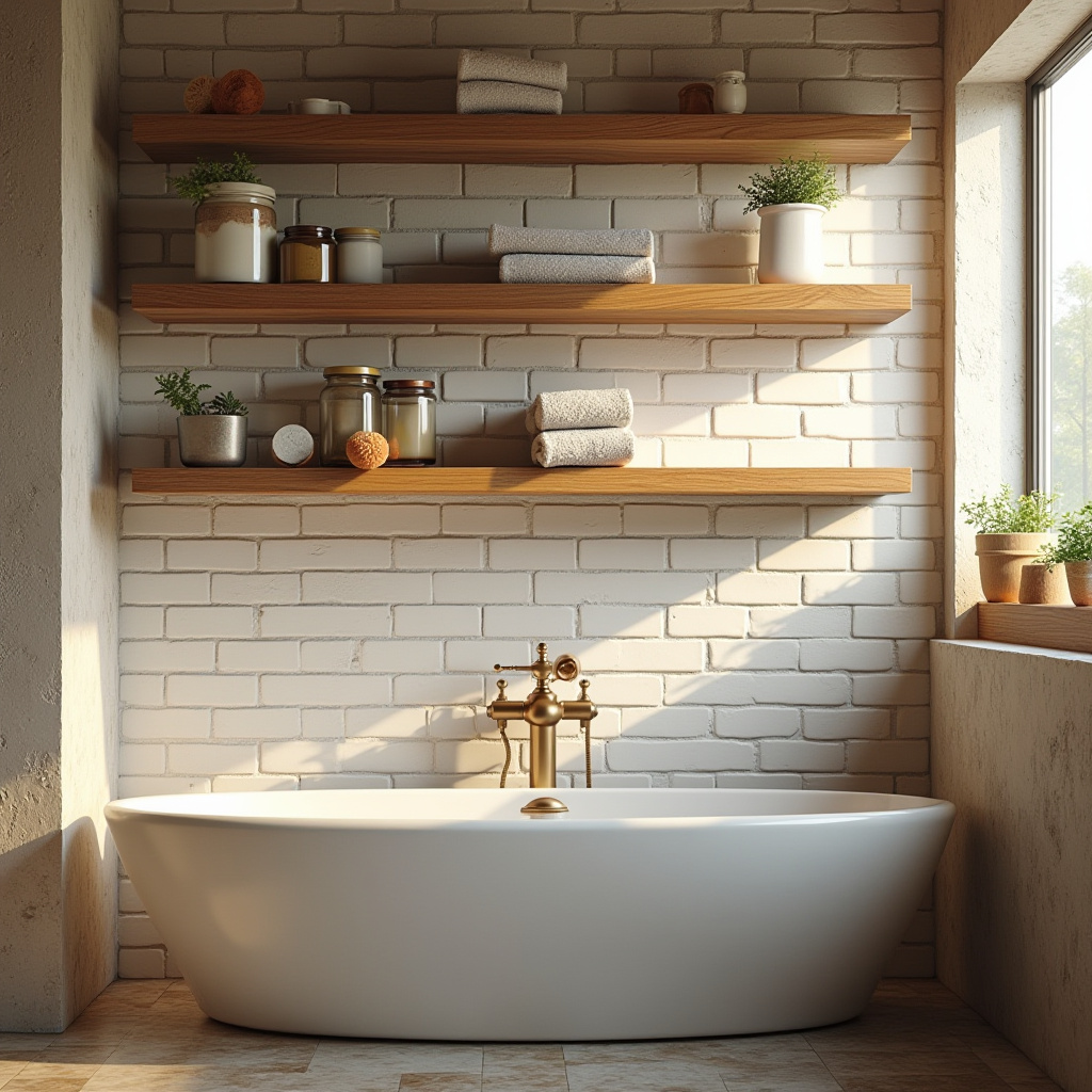Rustic Bathroom Shelves 23
