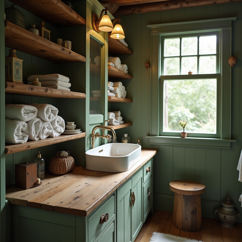 Rustic Bathroom Shelves 27
