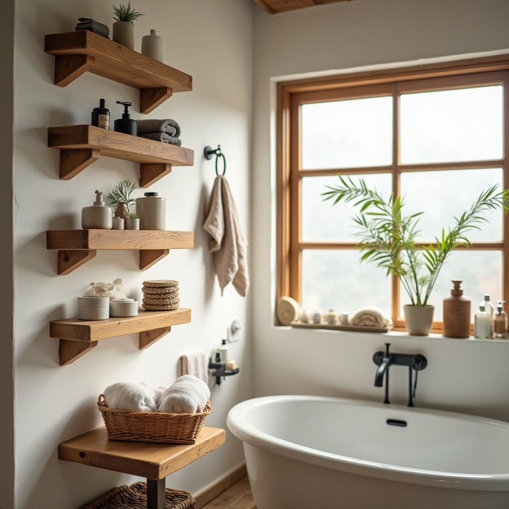 Rustic Bathroom Shelves 28