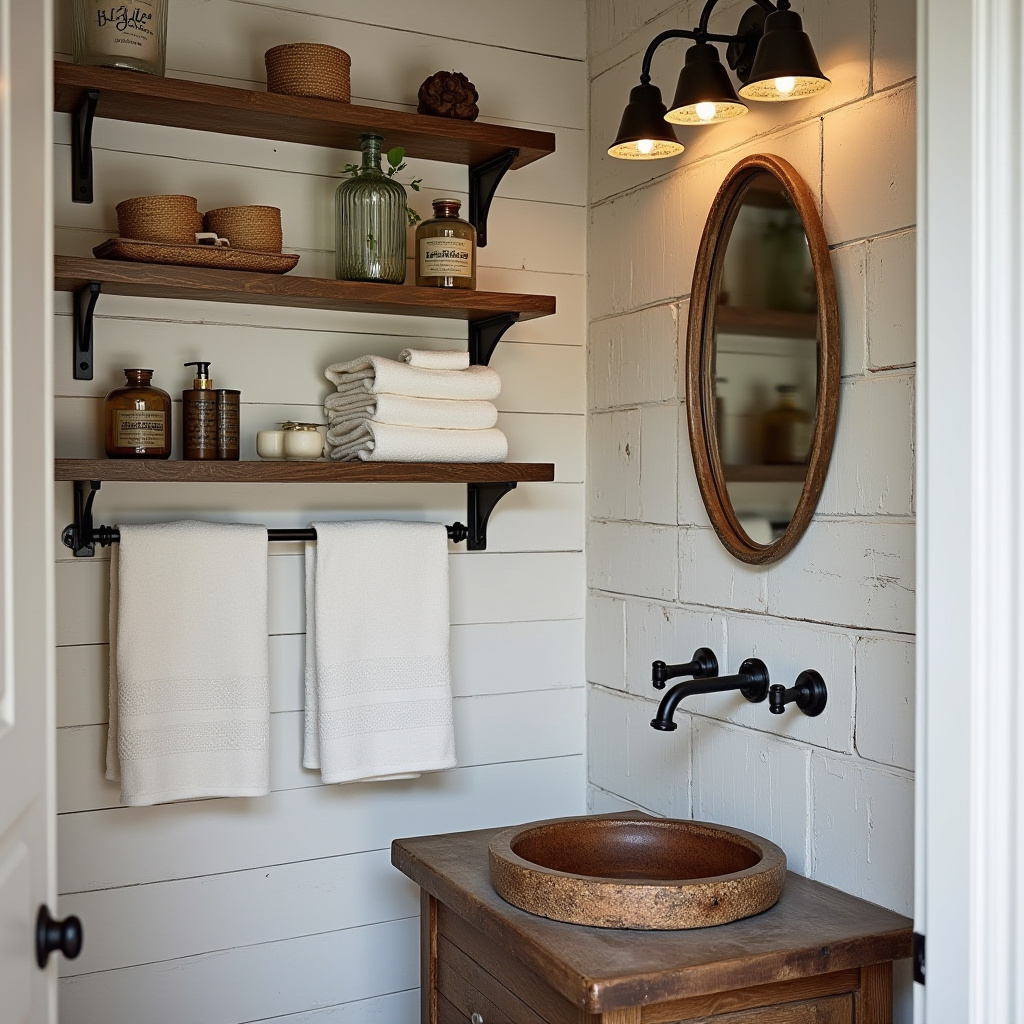 Rustic Bathroom Shelves 3
