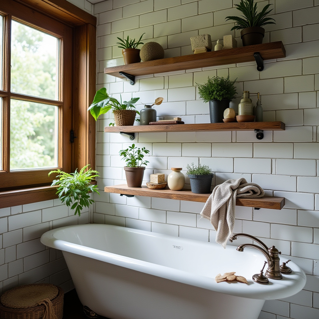 Rustic Bathroom Shelves 4