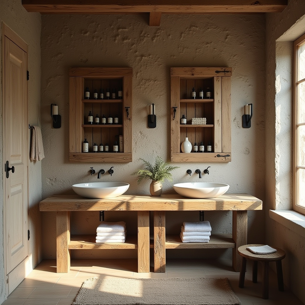 Rustic Bathroom Shelves 6