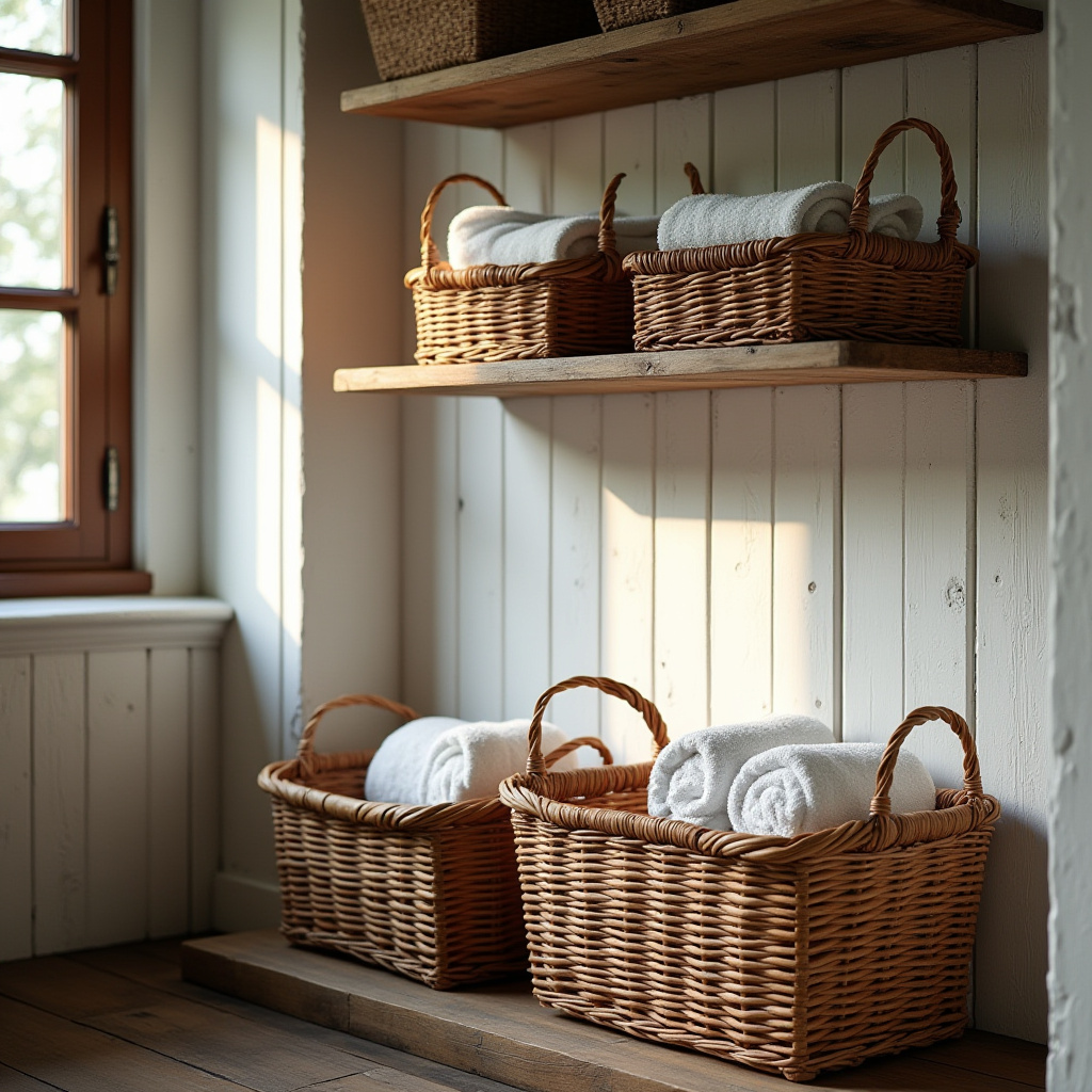 Rustic Bathroom Shelves 9