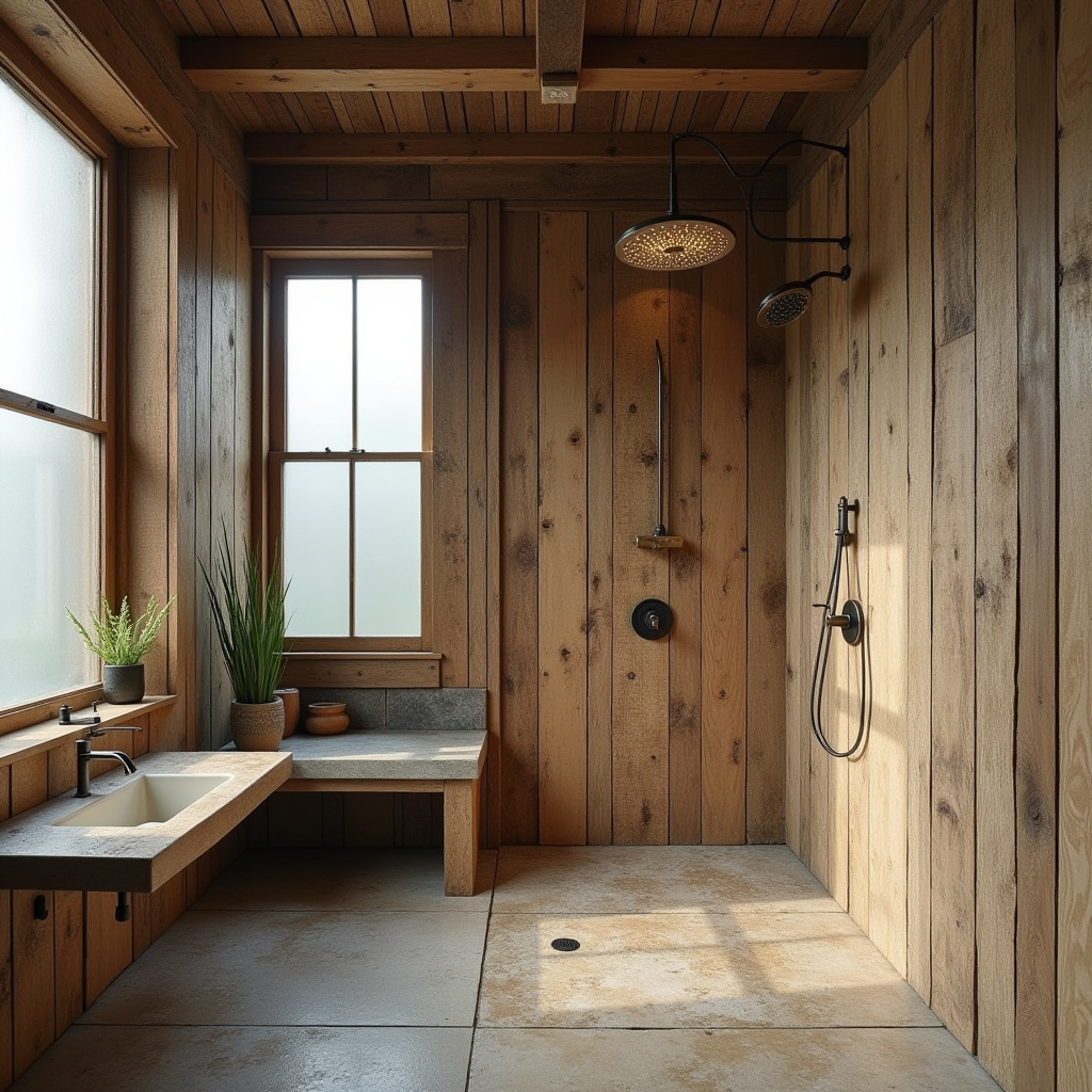 Rustic Bathroom Shower 1