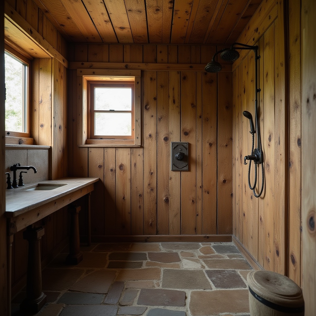 Rustic Bathroom Shower 13