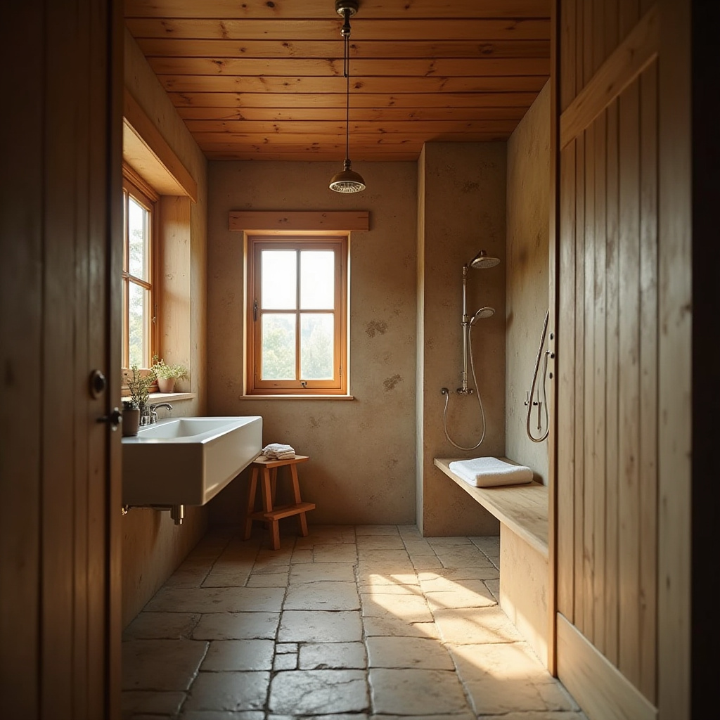 Rustic Bathroom Shower 15