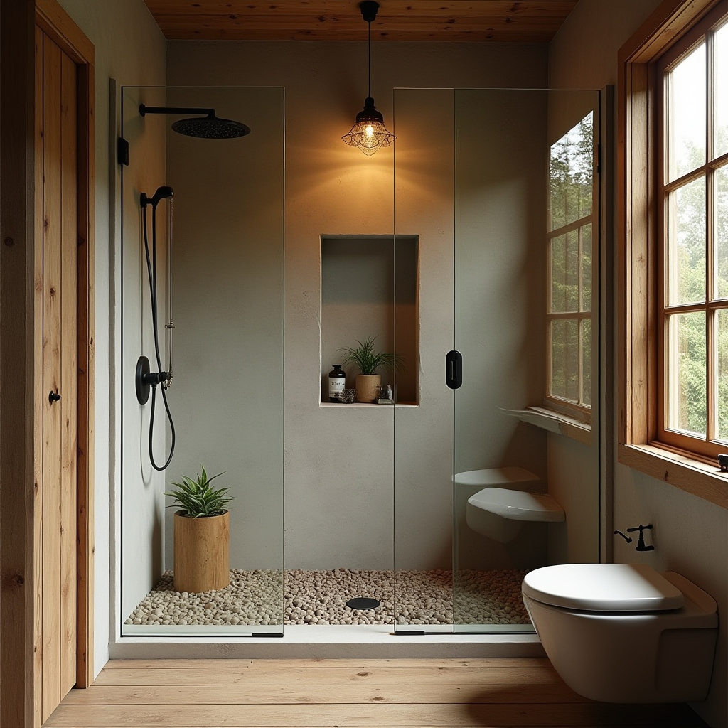 Rustic Bathroom Shower 16