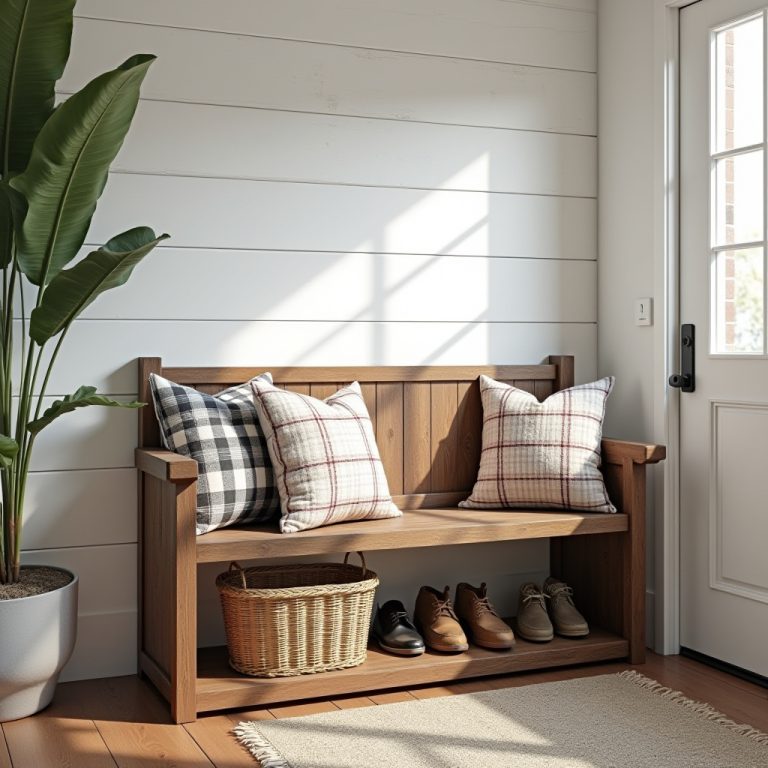 Rustic Bench Entryway 1