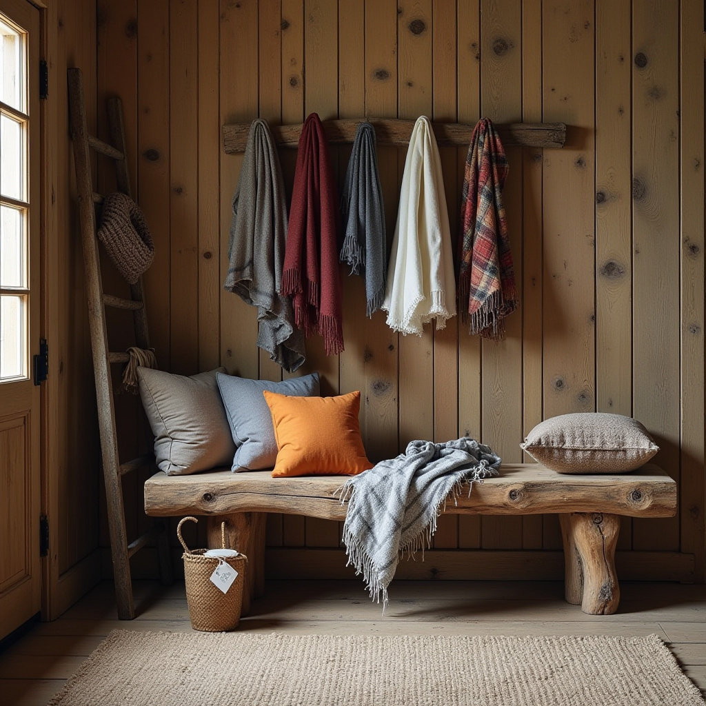 Rustic Bench Entryway 15