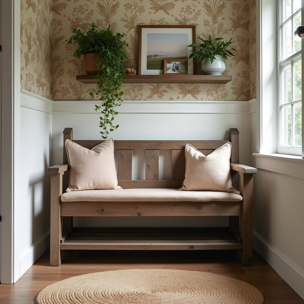 Rustic Bench Entryway 16
