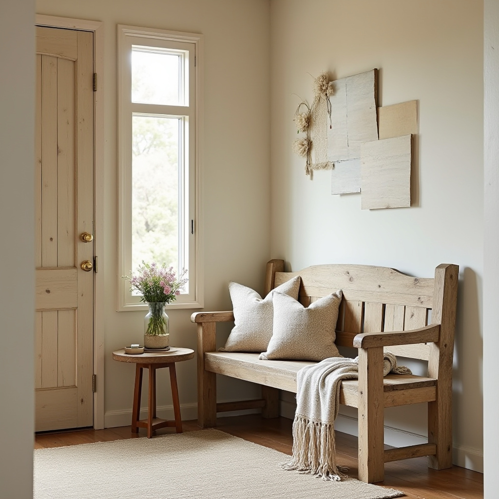 Rustic Bench Entryway 17
