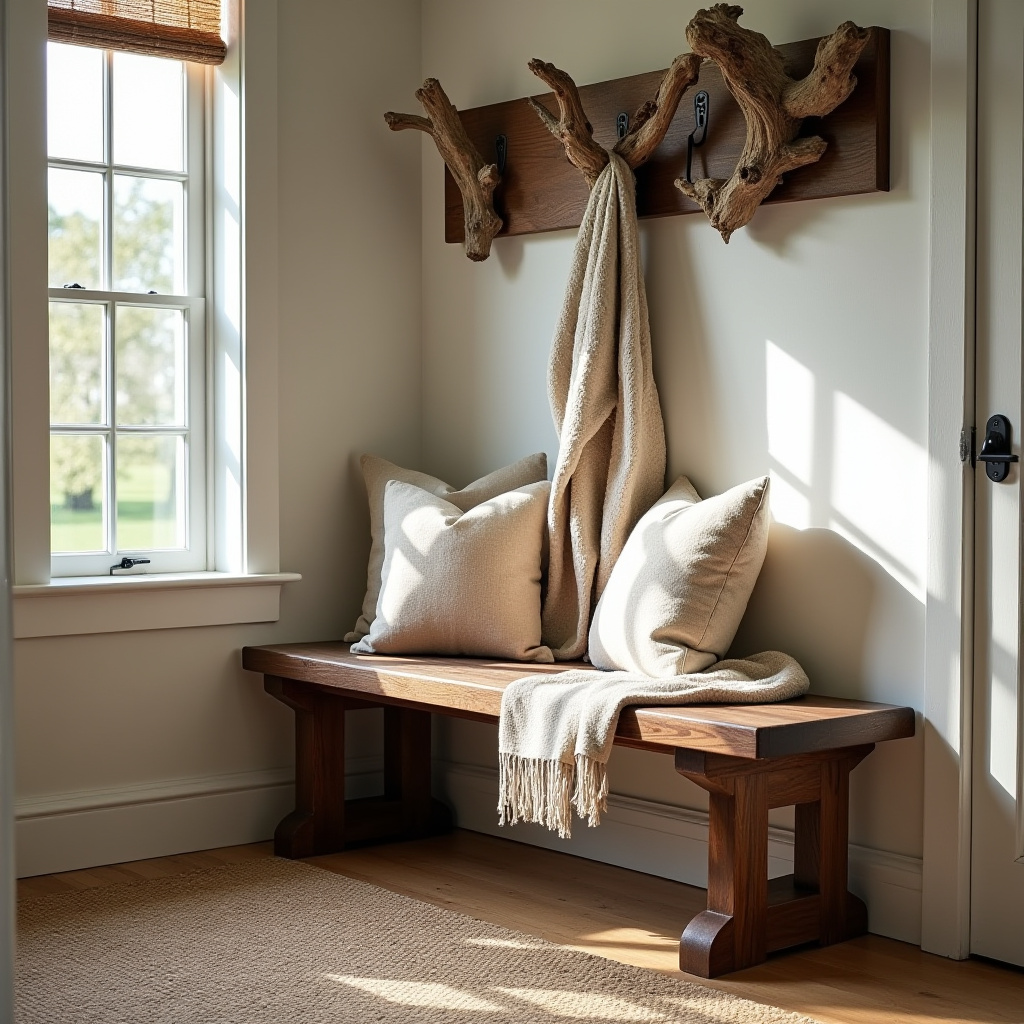 Rustic Bench Entryway 19
