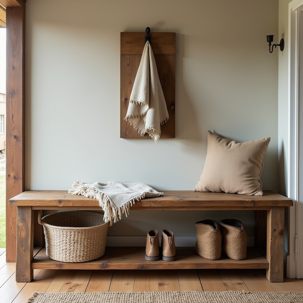 Rustic Bench Entryway 21