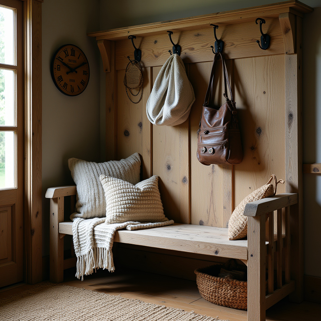 Rustic Bench Entryway 23