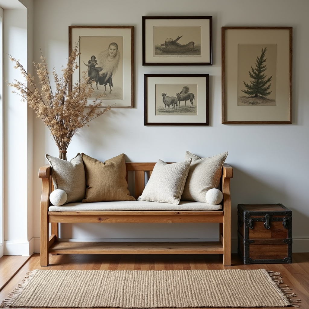 Rustic Bench Entryway 25