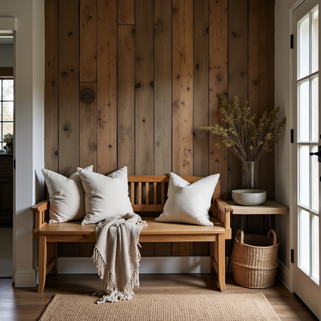 Rustic Bench Entryway 26