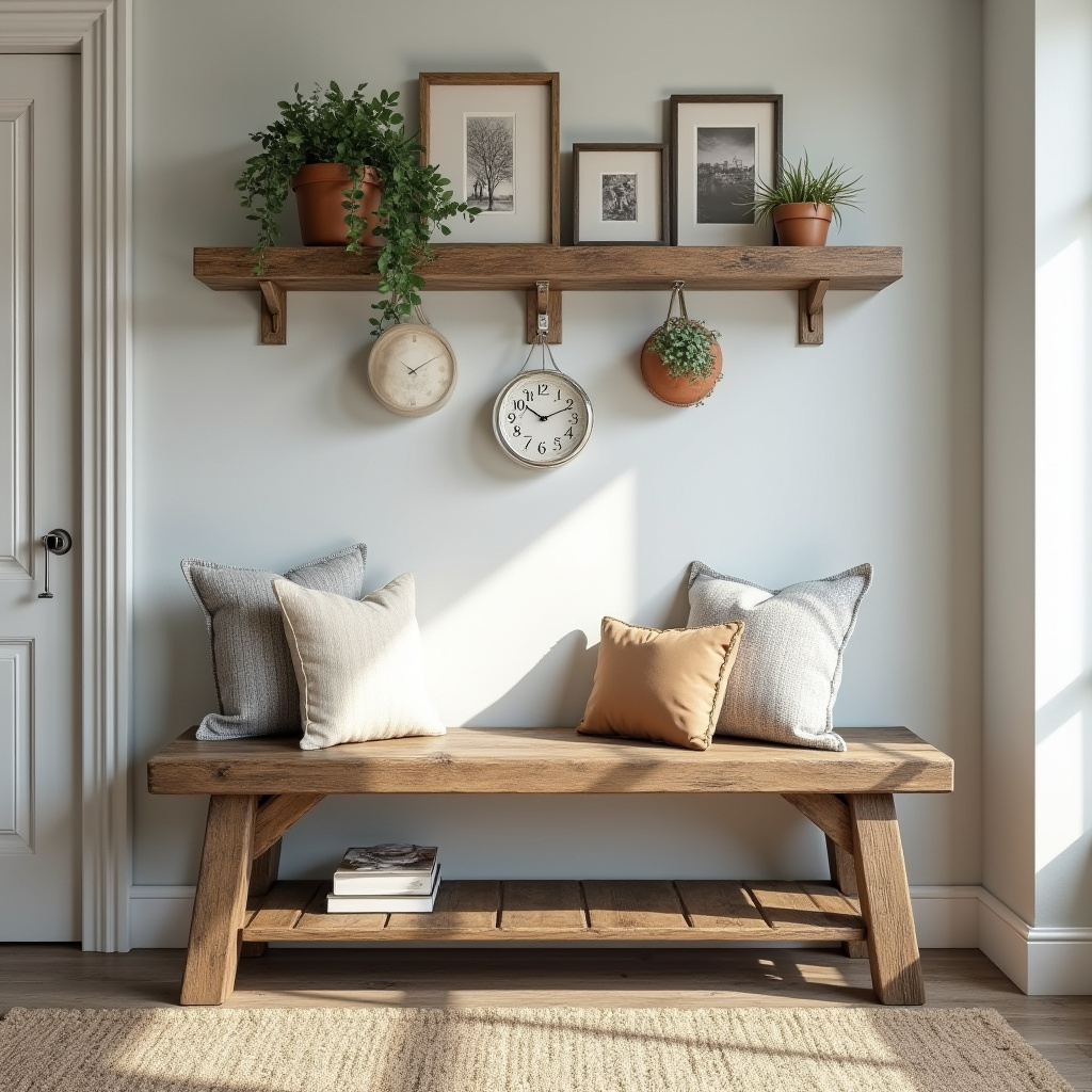 Rustic Bench Entryway 28