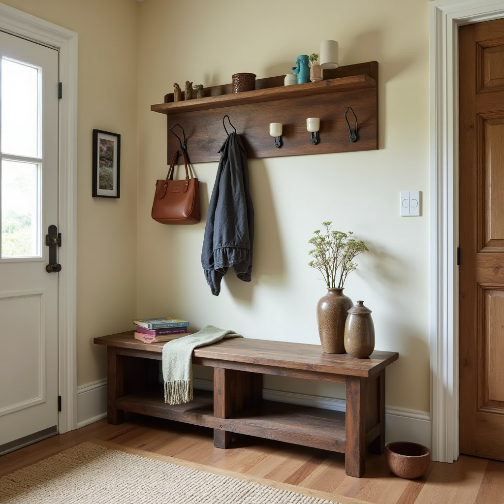 Rustic Bench Entryway 29