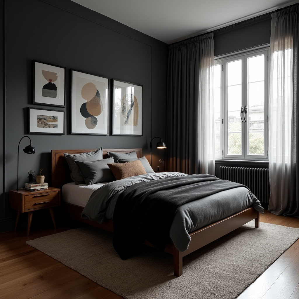Small Moody Bedroom 11