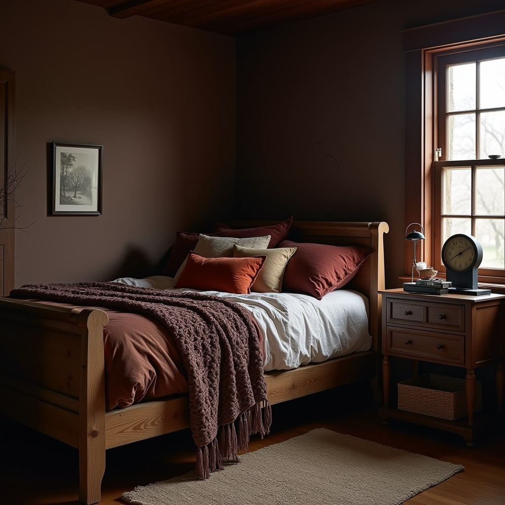 Small Moody Bedroom 13