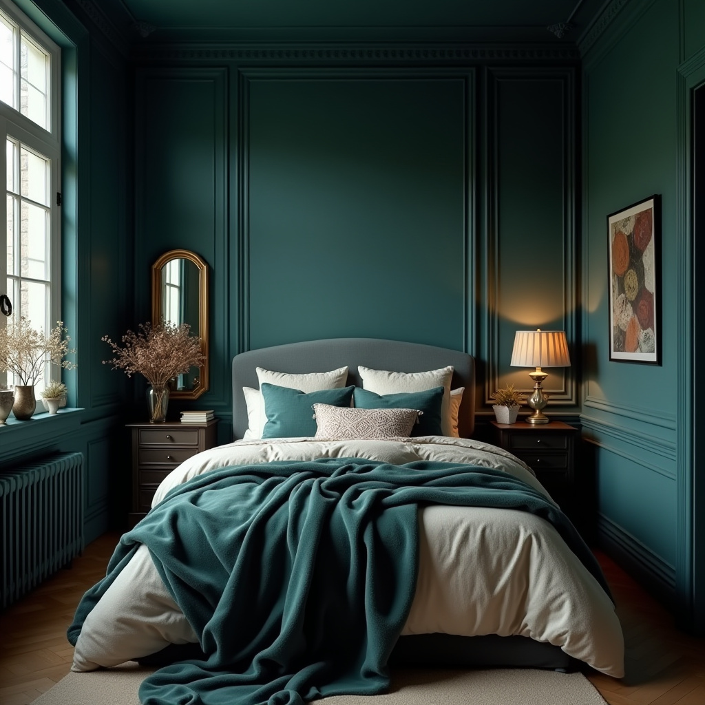 Small Moody Bedroom 14