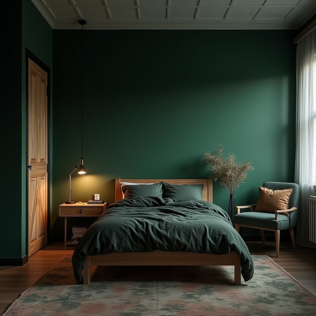 Small Moody Bedroom 16