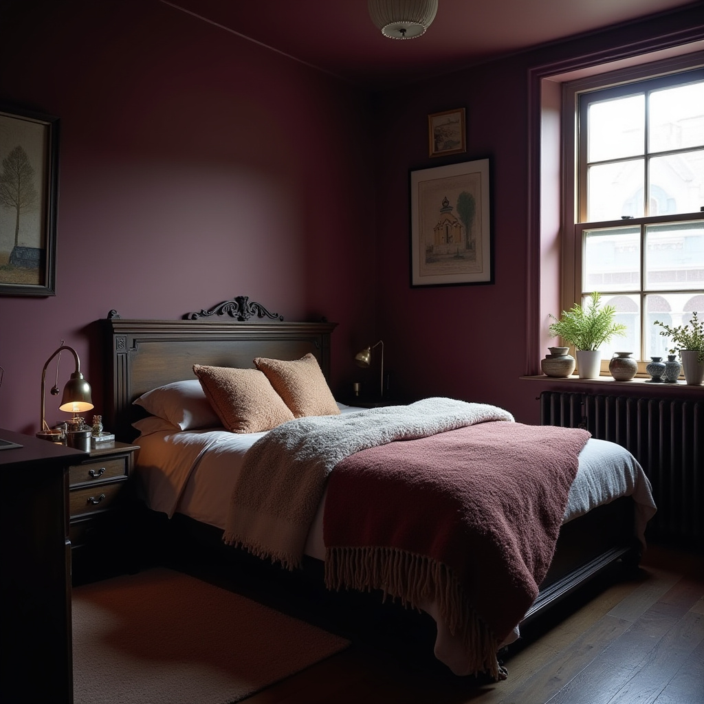 Small Moody Bedroom 17