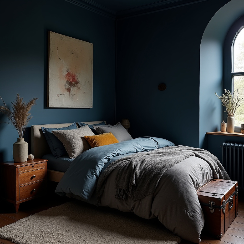 Small Moody Bedroom 28