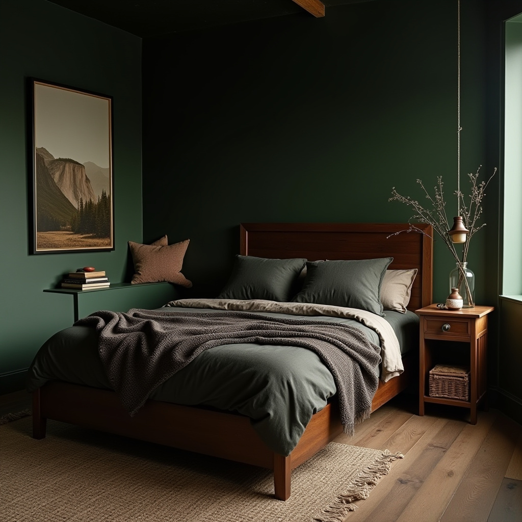 Small Moody Bedroom 29