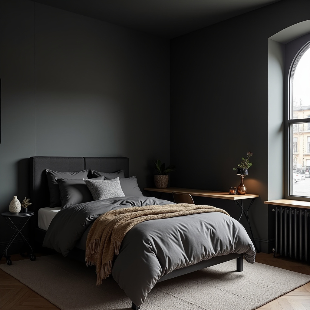 Small Moody Bedroom 30