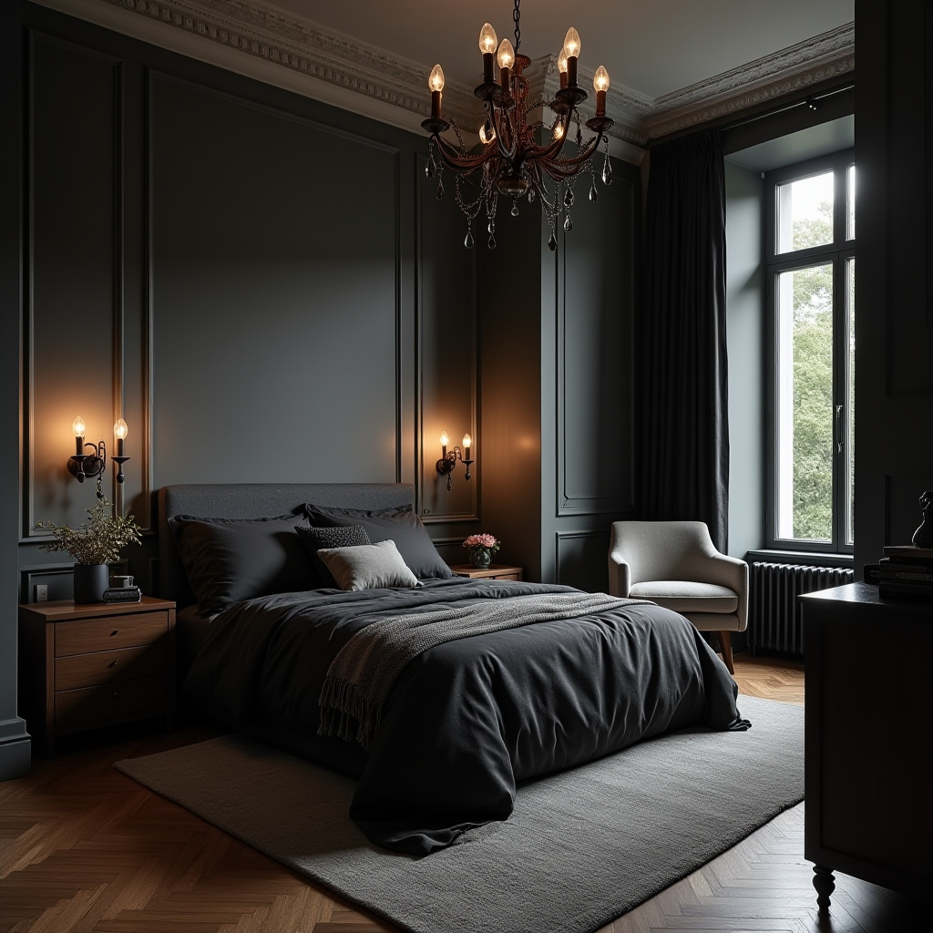 Small Moody Bedroom 4