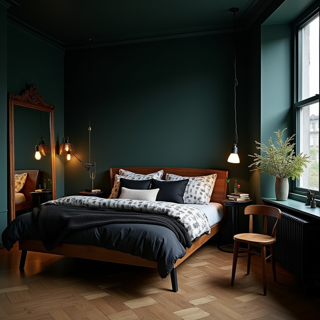 Small Moody Bedroom 7