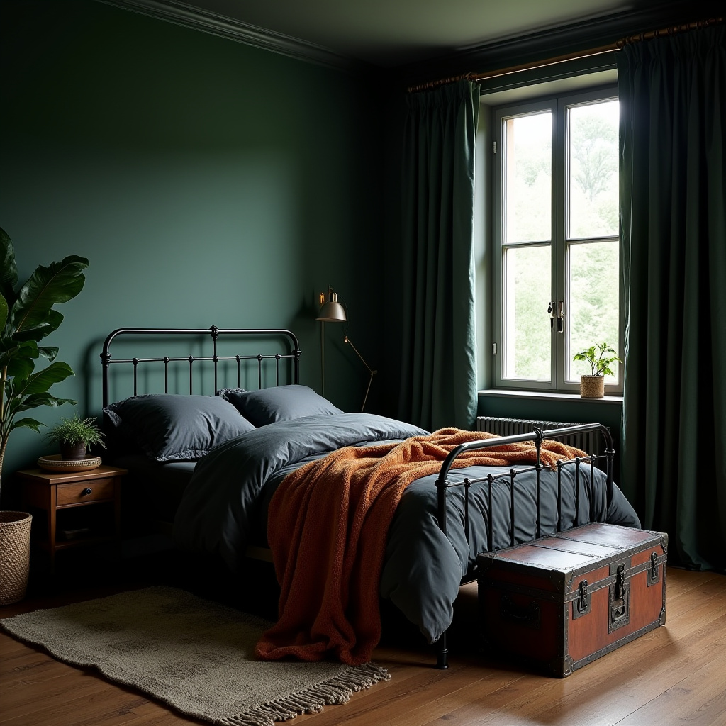 Small Moody Bedroom 8