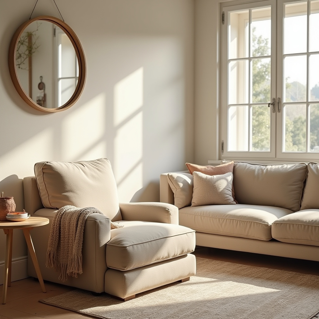 Warm Neutral Living Room 11