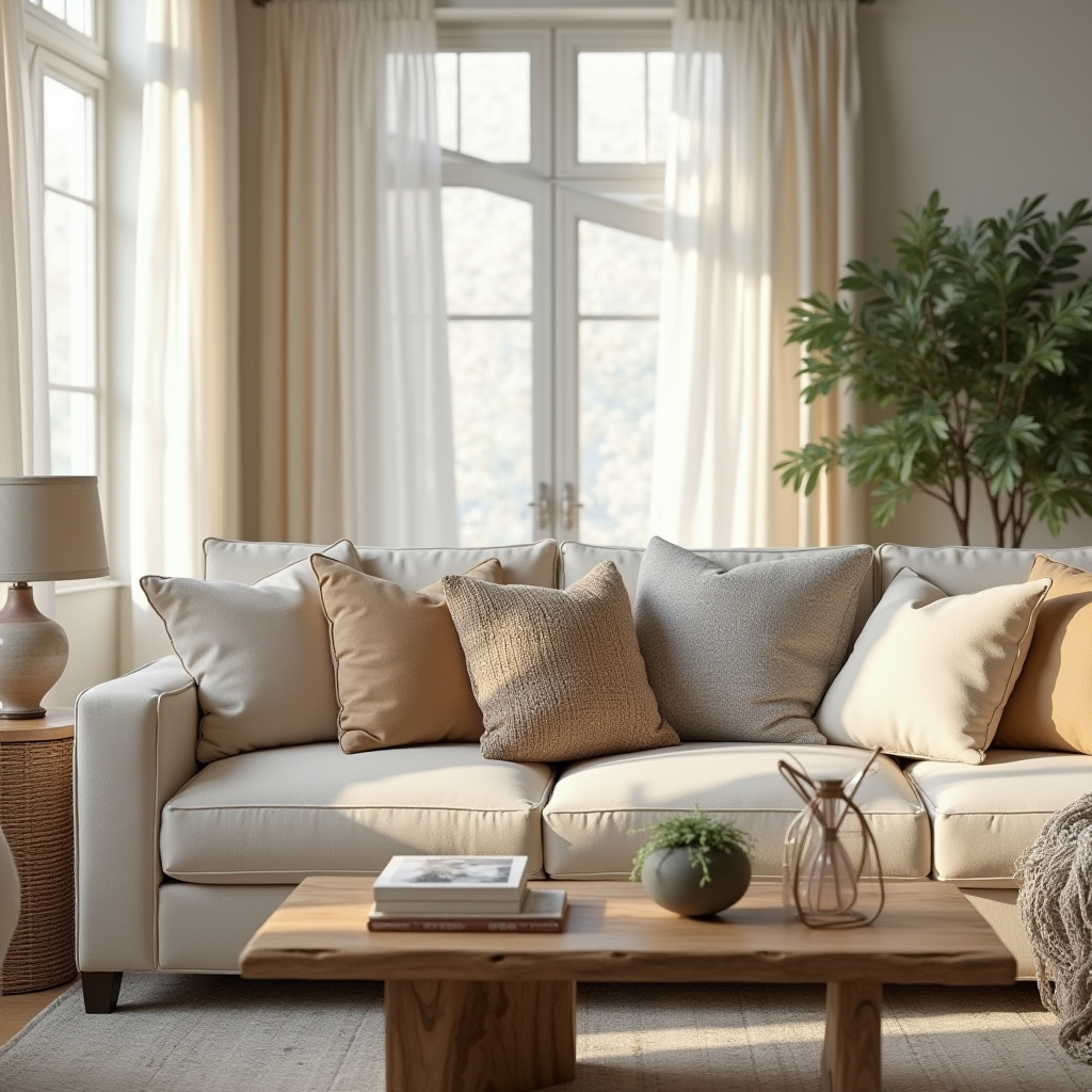 Warm Neutral Living Room 12