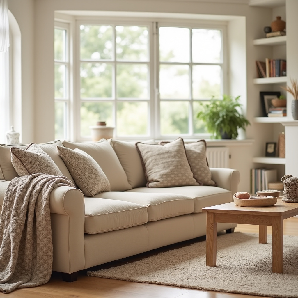 Warm Neutral Living Room 15