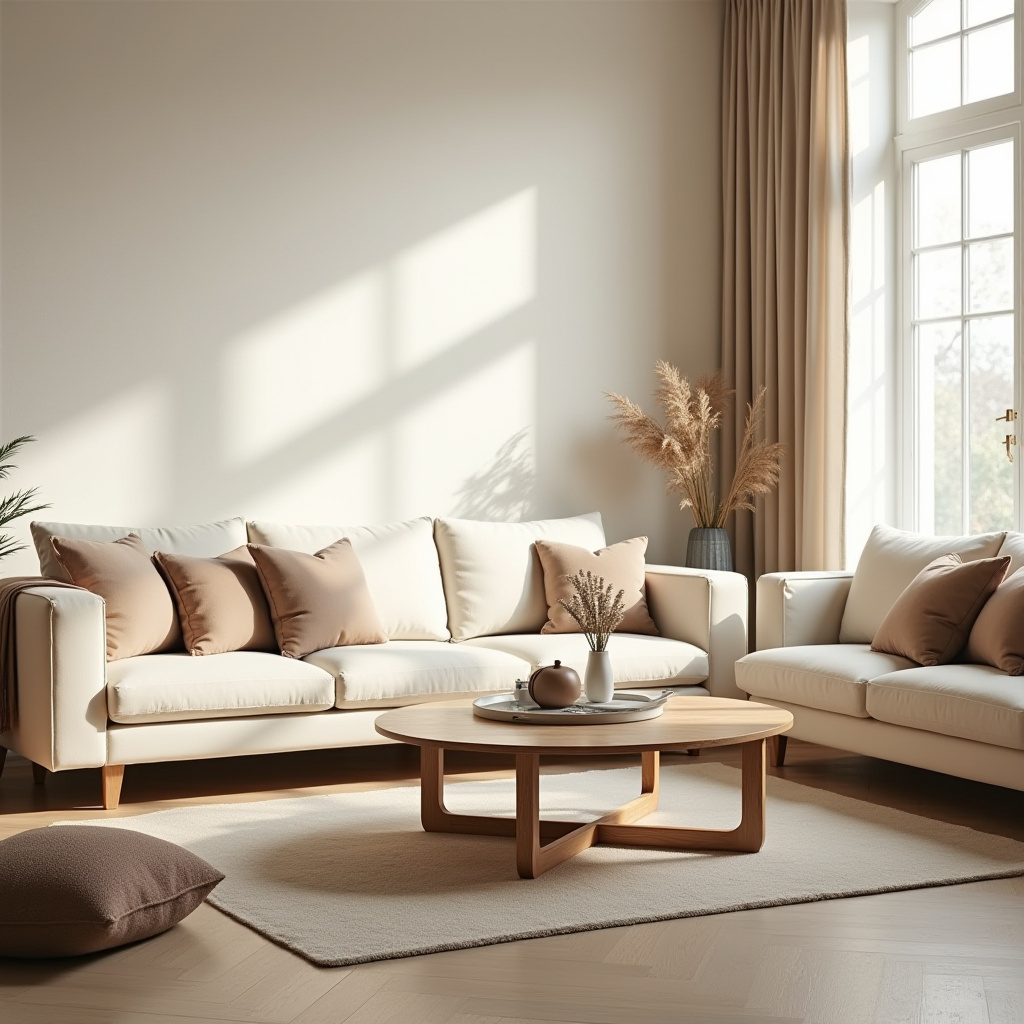 Warm Neutral Living Room 16
